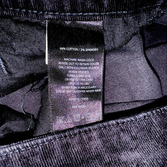 Kut from the Kloth Diana Stretch Corduroy Skinny Jeans Pants Black 5-Pocket 12 - Picture 6 of 7